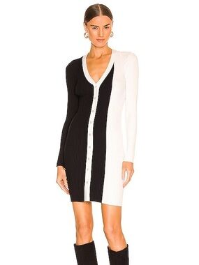 BCBGeneration Stretch Ribbed Button-Front Long Sleeve Bodycon Dress